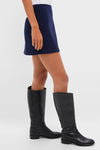 Navy Wool Meg Mini Skirt