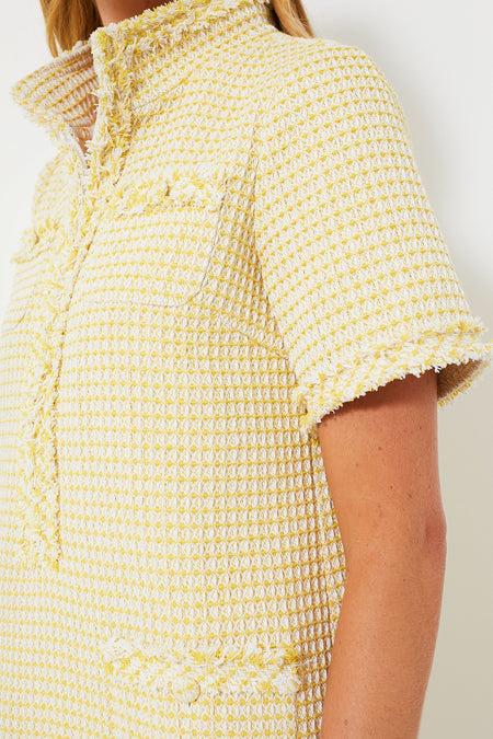 Yellow Tweed Ophelia Dress