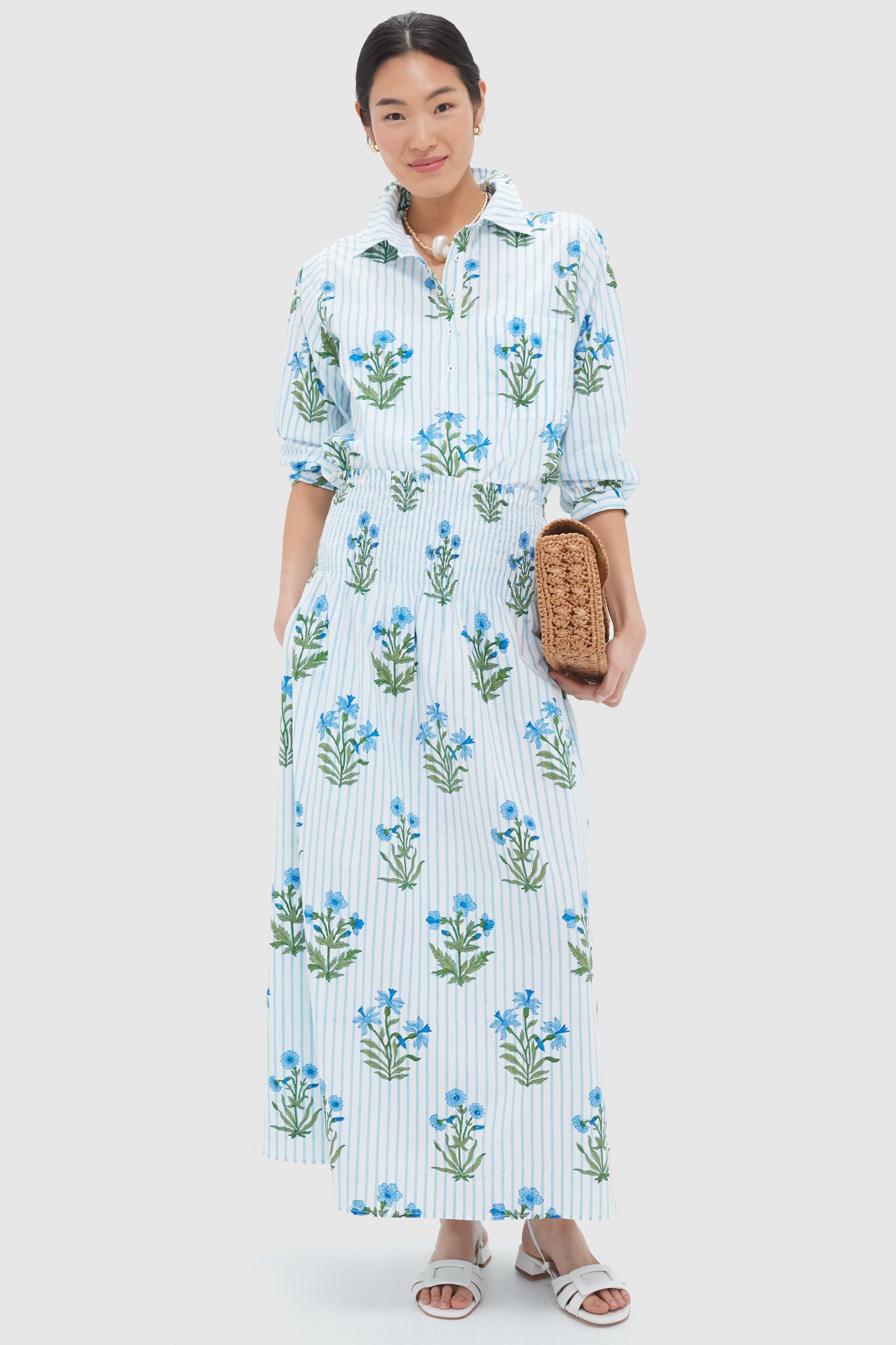 Lily Stripe Alba Skirt | Pink City Prints