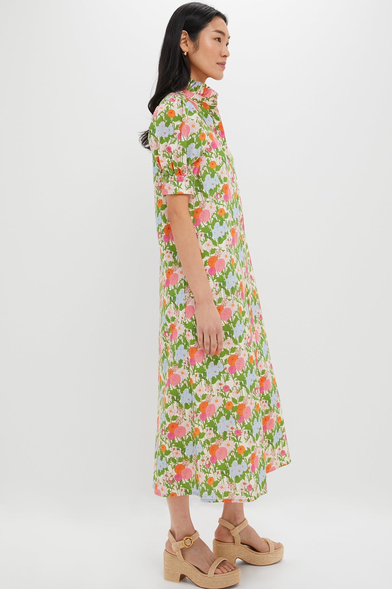 Multi Green Begonia Floral Louisa Maxi Dress | Hyacinth House Multi Green Begonia Floral Louisa Maxi Dress | Hyacinth House