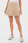 Khaki 15 Inch Performance Stretch Woven Williams Tennis Skirt