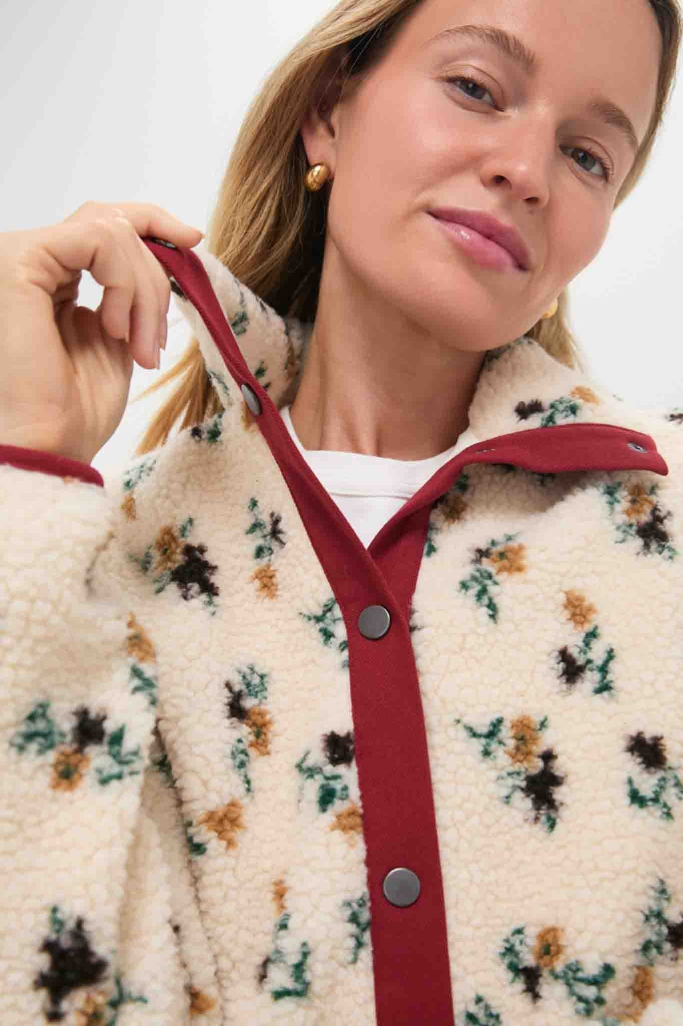 Rust Multi Fleece Aliza Jacket | Saylor