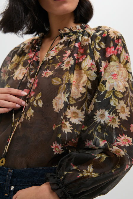 Multi Jolie Print Long Sleeve Top