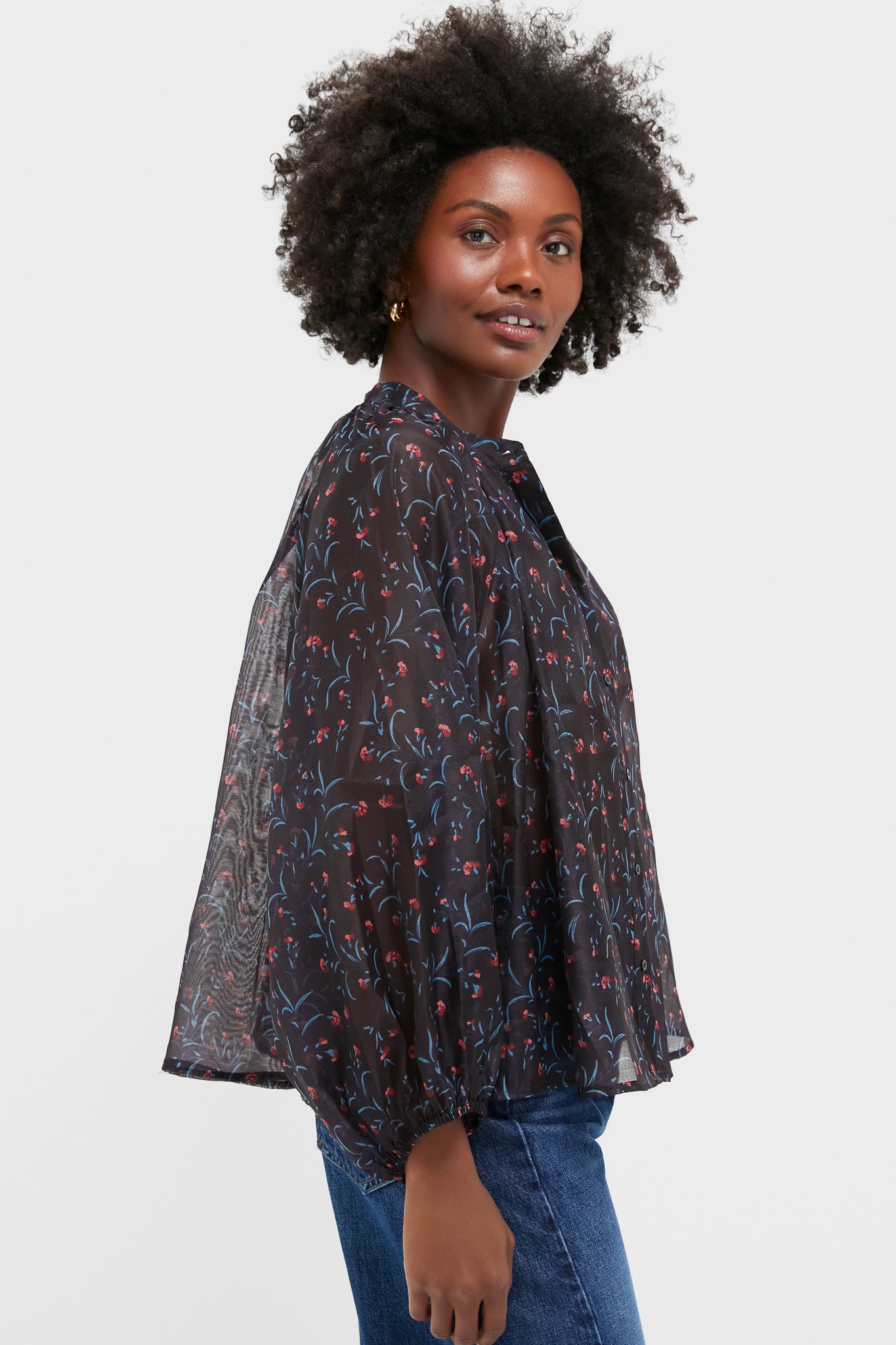 Midnight Oleander Sawyer Blouse