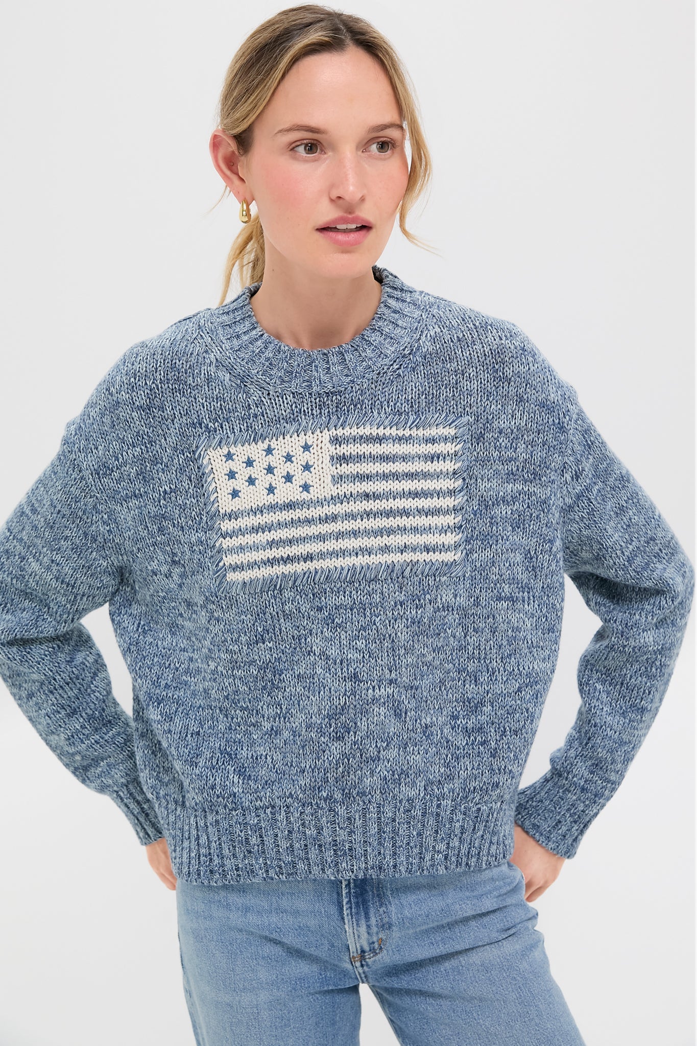 MARBLE FLAG SWEATER Men's Big & Tall Iconic Flag Sweater | Ralph