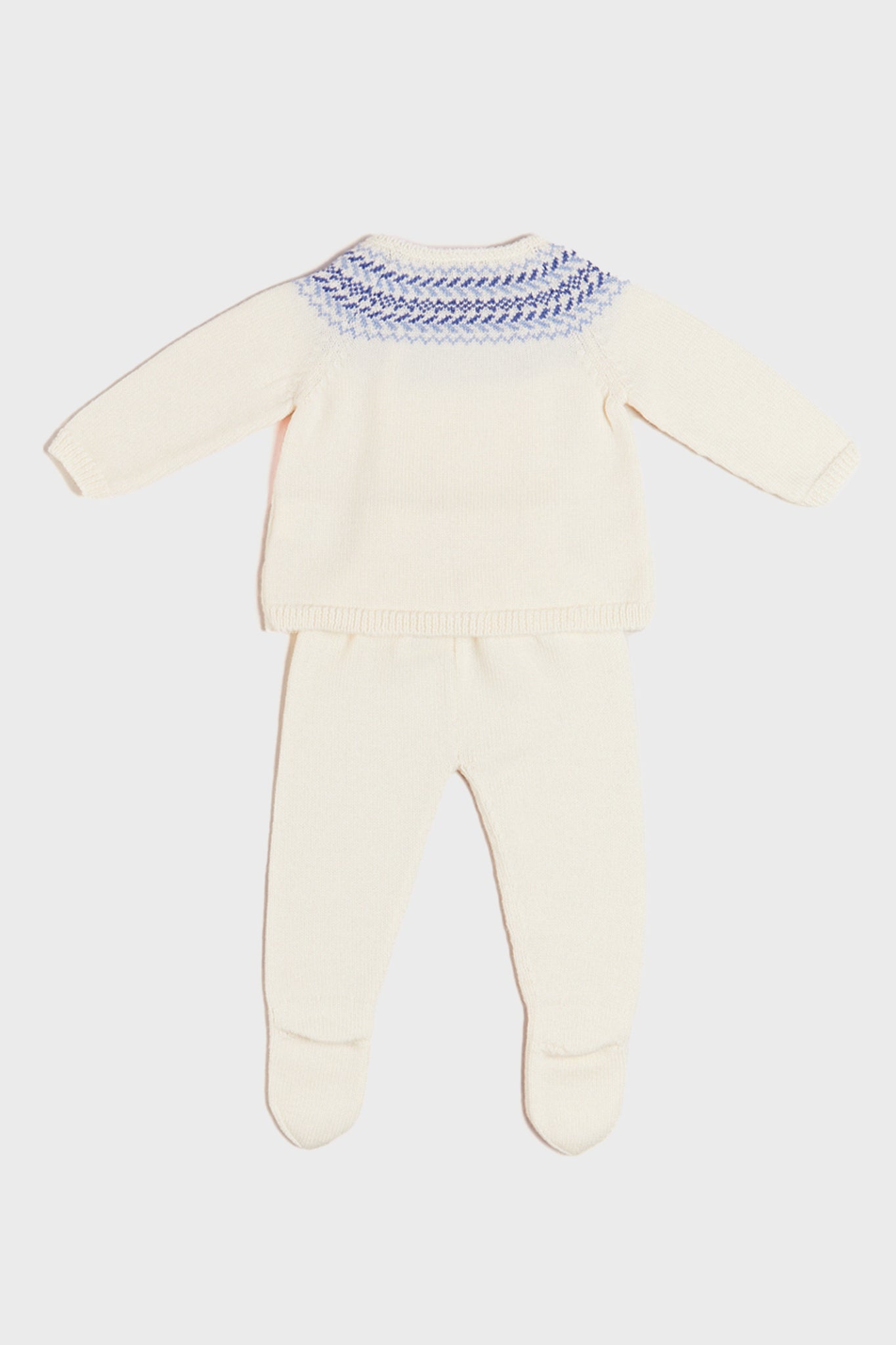 Fair Isle Knitted Set in Cream