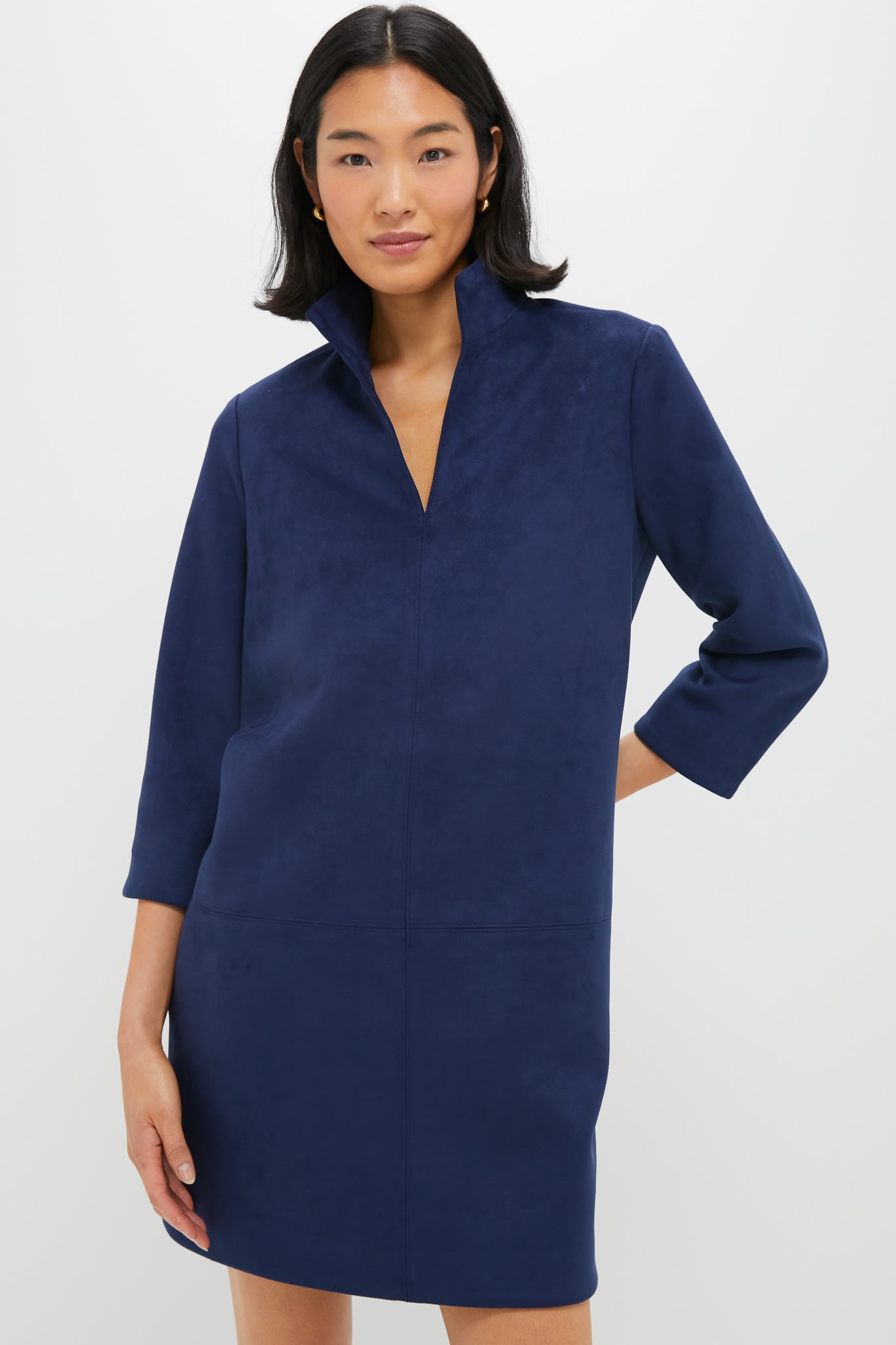 Midnight Blue Vegan Suede Clifton Dress