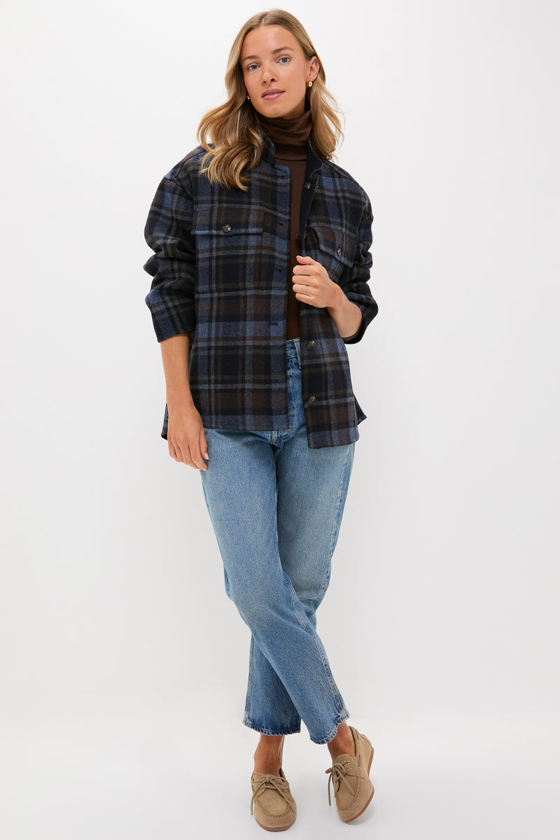 Navy and Plaid Reversible Bonnie Jacket
