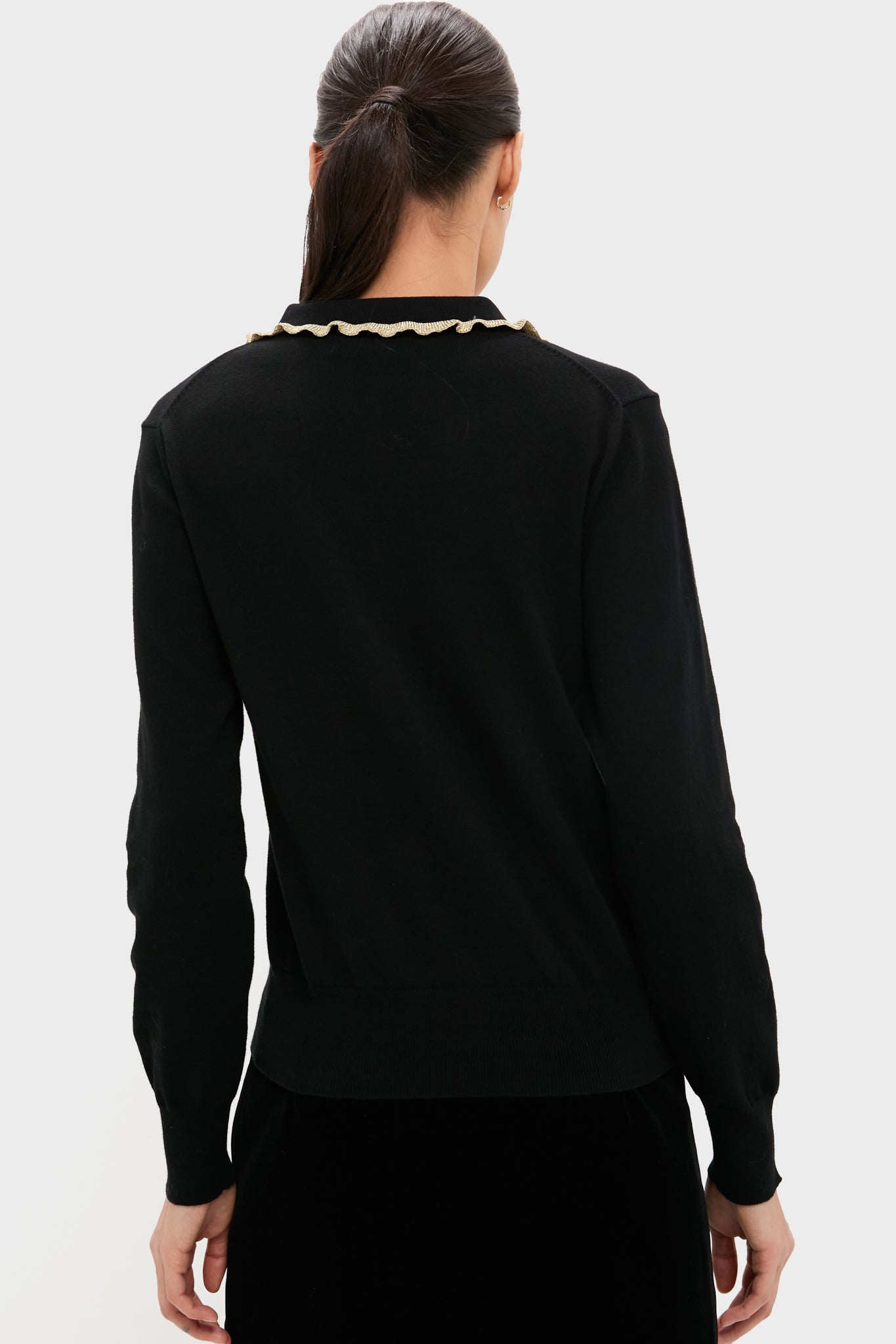 Black Annalane Collared Sweater