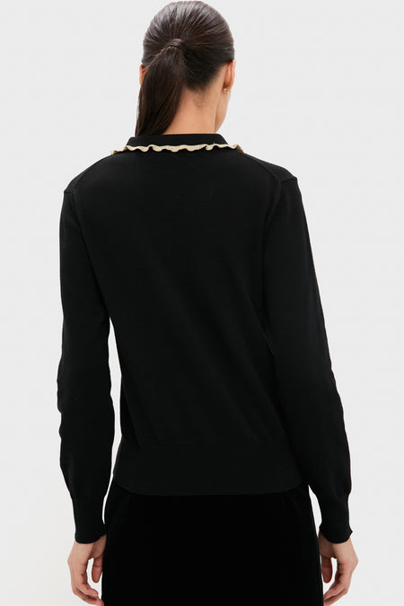 Black Annalane Collared Sweater