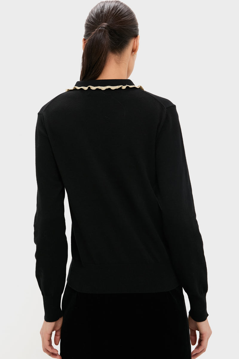 Black Annalane Collared Sweater