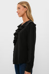 Black Ruffle Eileen Button Down Shirt