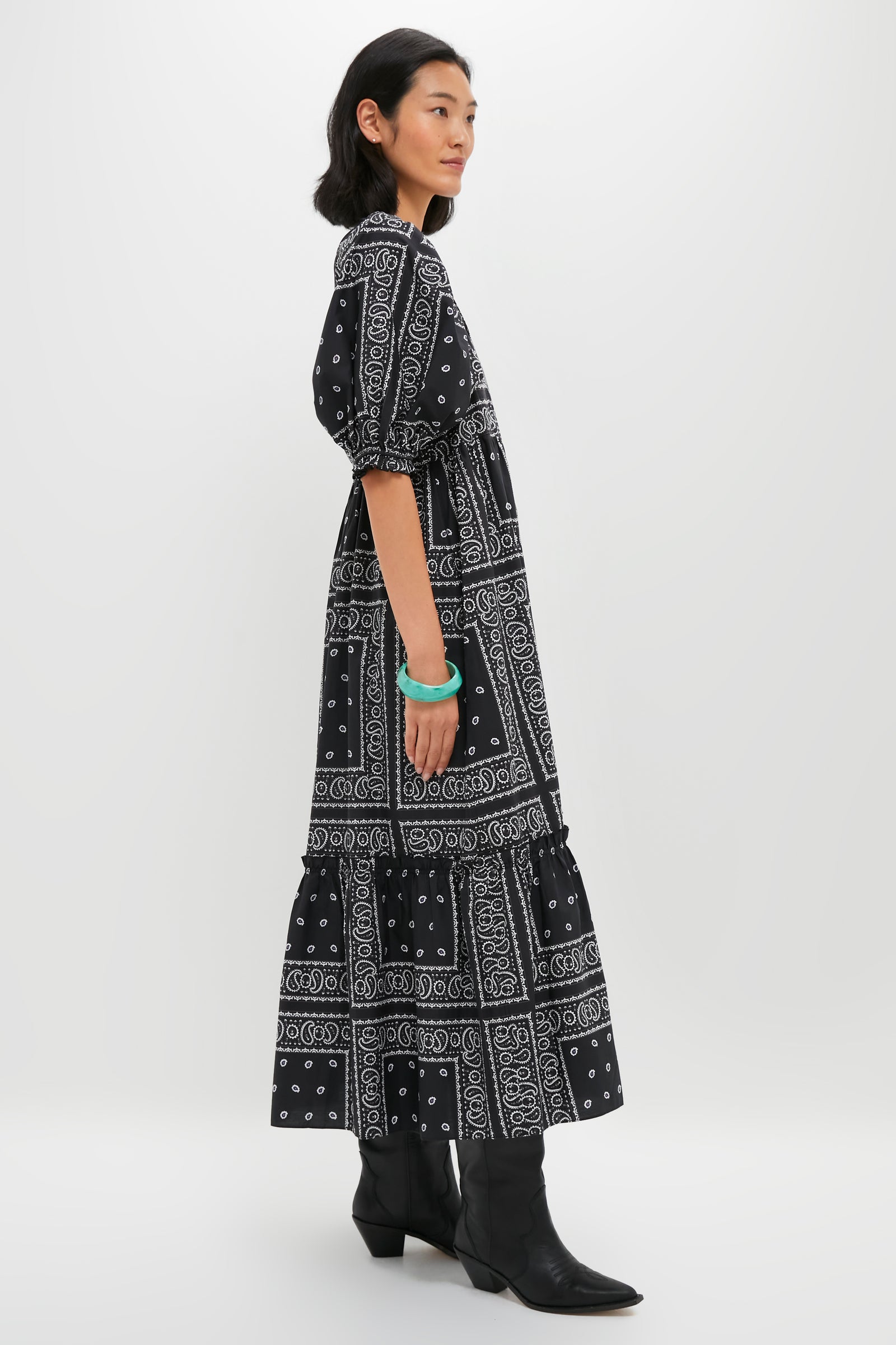 Exclusive Aces Wild Black Palmer Dress