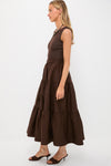 Exclusive Brown Sleeveless Maxi Dress