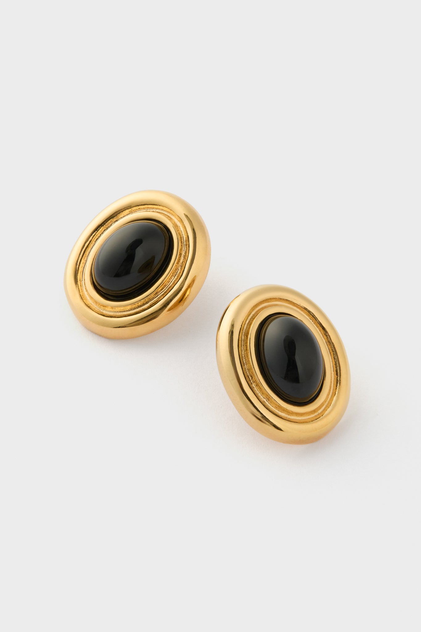 Gold and Black Prize Earrings