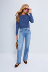 Denim Blue Riley Cashmere Cardigan