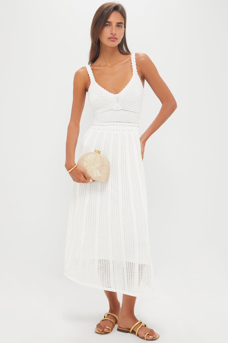 Ivory Knit Midi Dress