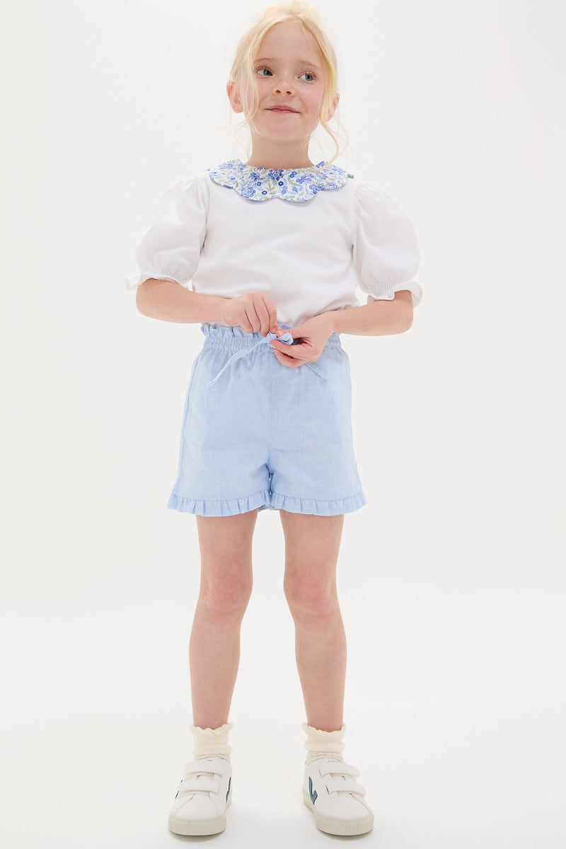 Dusty Blue Floral Analia Top