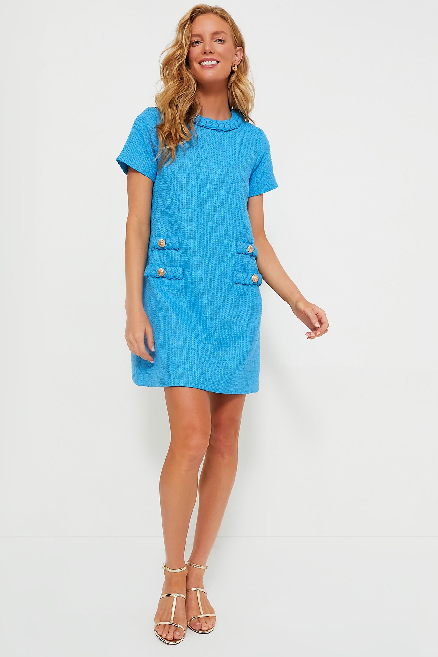 Capri Blue Tweed Jackie Dress