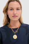 Gold Saturn Necklace