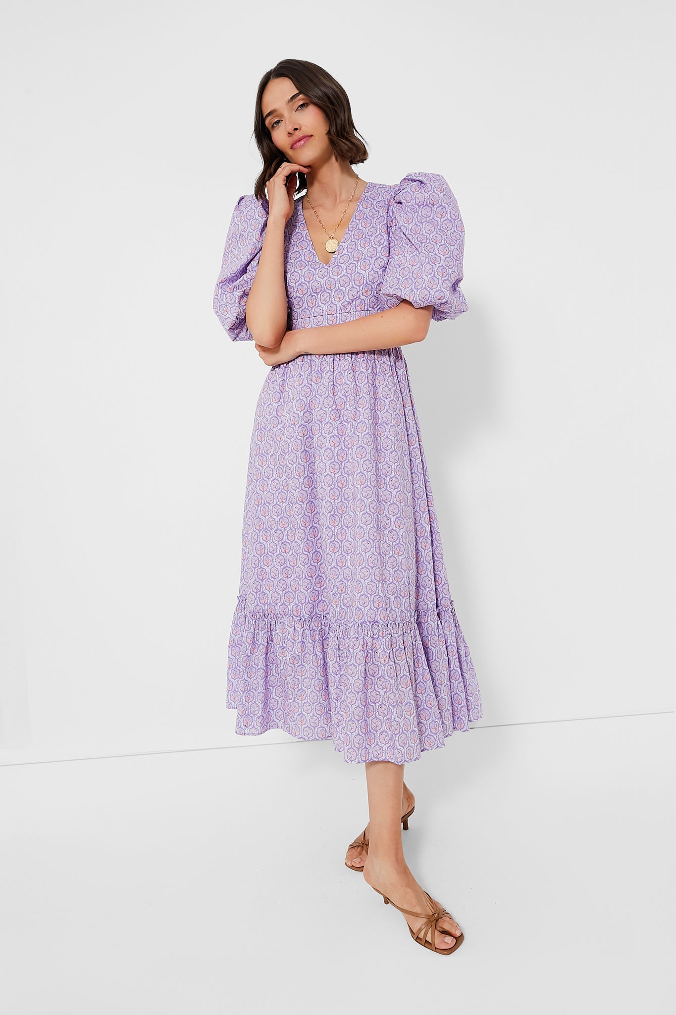 Lilac and Blush Icon Floral Lindley Dress | Hyacinth House