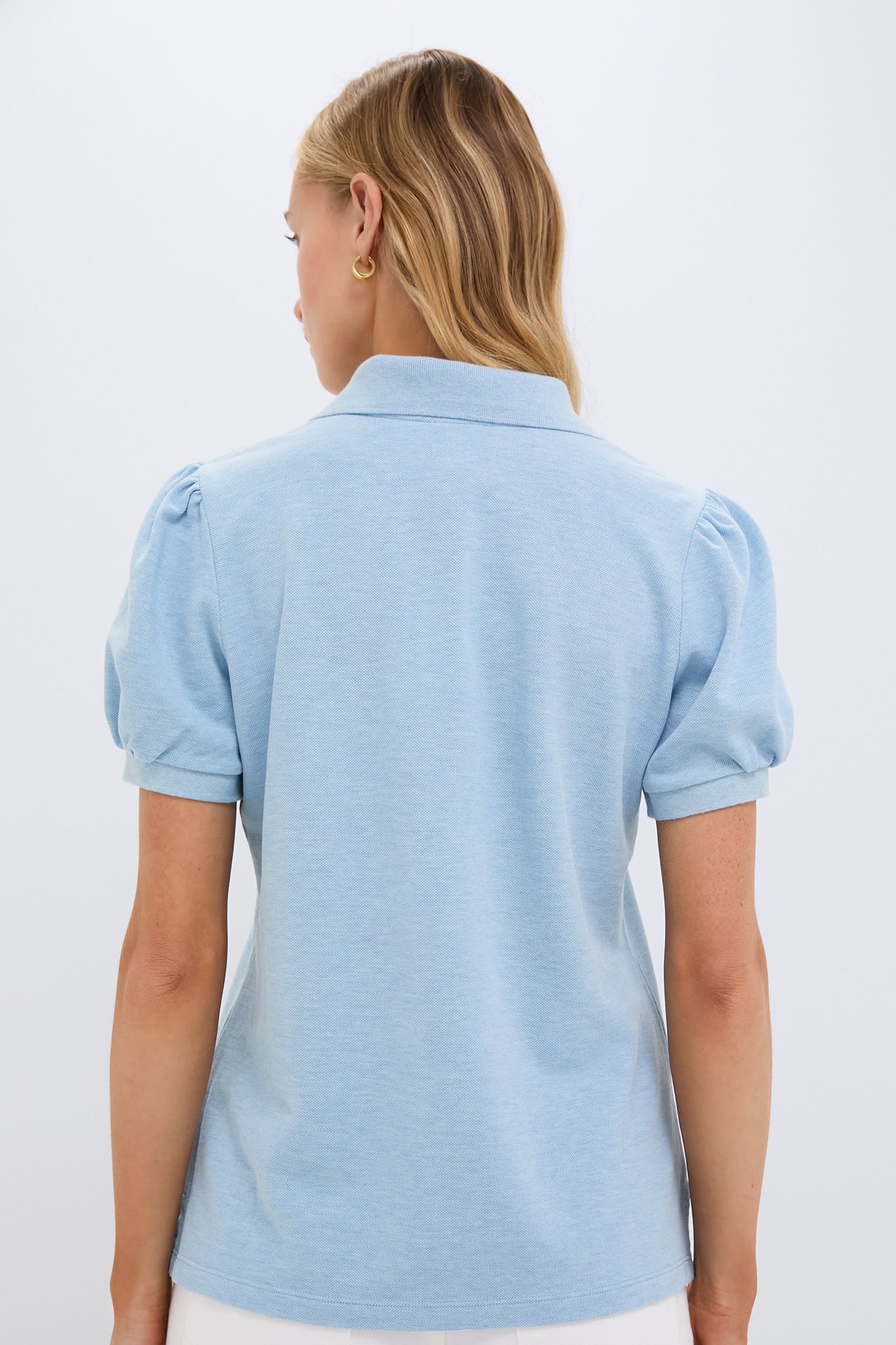 Light Blue Pique Puff Sleeve Peggy Polo | Tuckernuck Light Blue Pique Puff Sleeve Peggy Polo | Tuckernuck