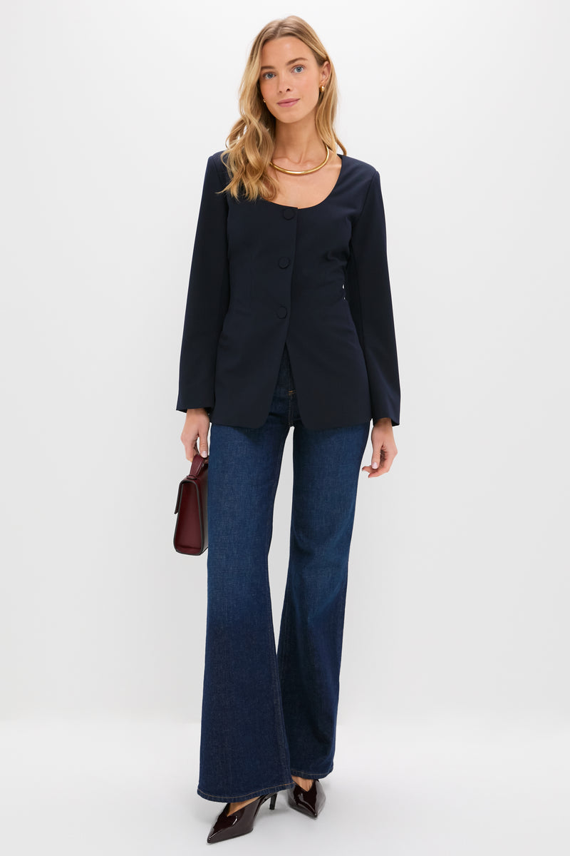 Navy Long Sleeve Shane Top