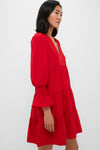 Red Crepe Kenzo Dress