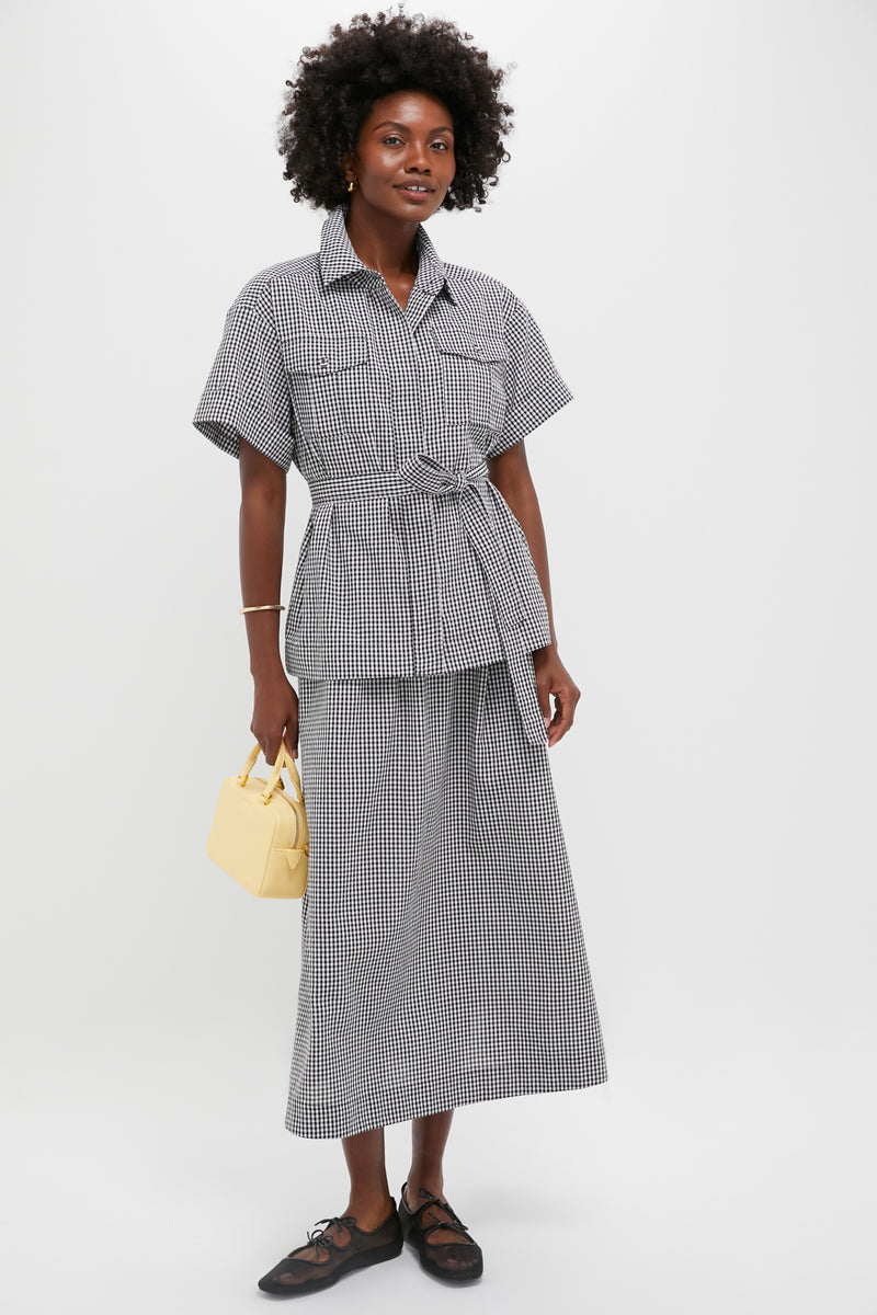 Black Gingham Ava Jacket