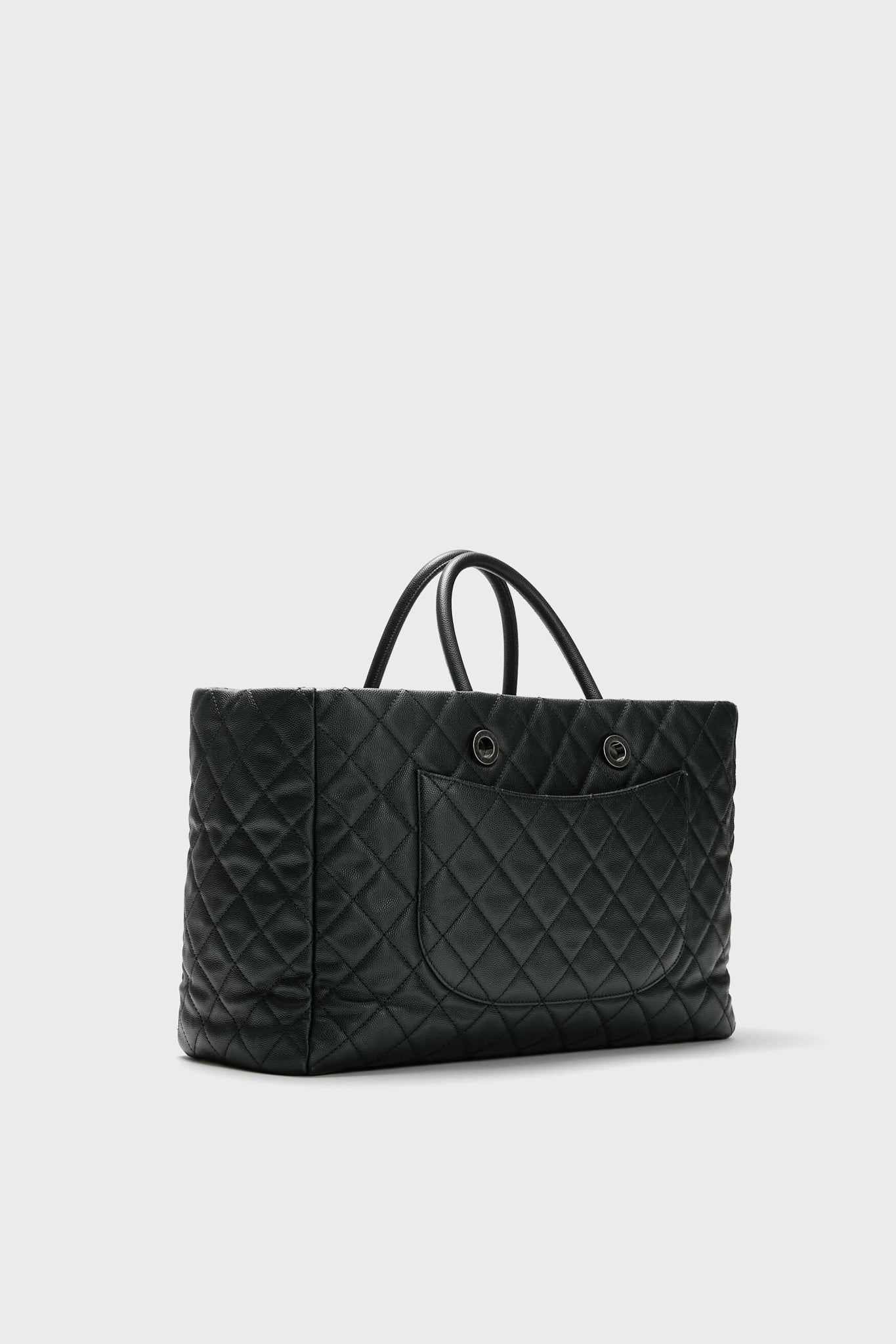 CHANEL Black Caviar Coco Allure Shopping Tote