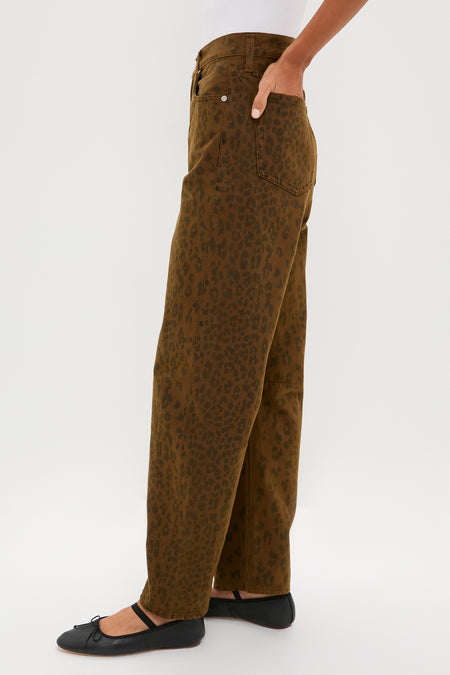 Sepia Cheetah Miro Long Relaxed Jean