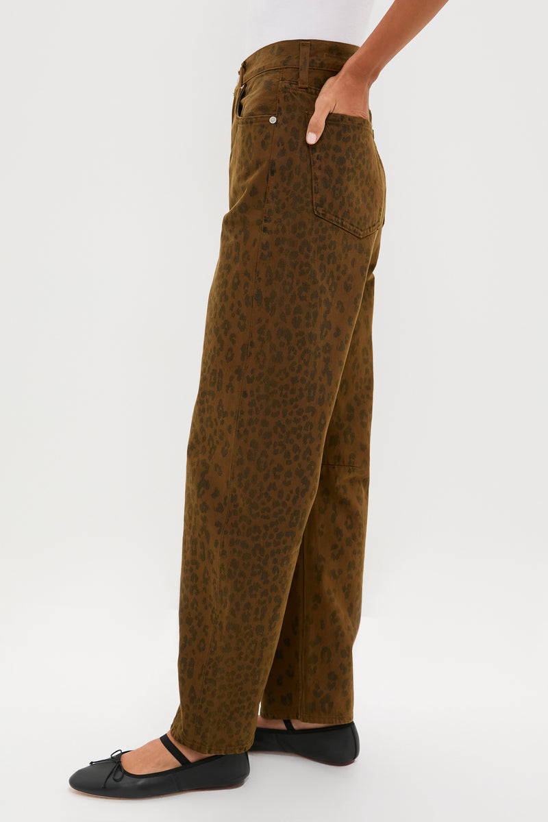 Sepia Cheetah Miro Long Relaxed Jean