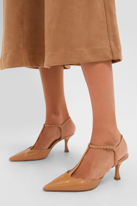 Tan Leather Margot Heels