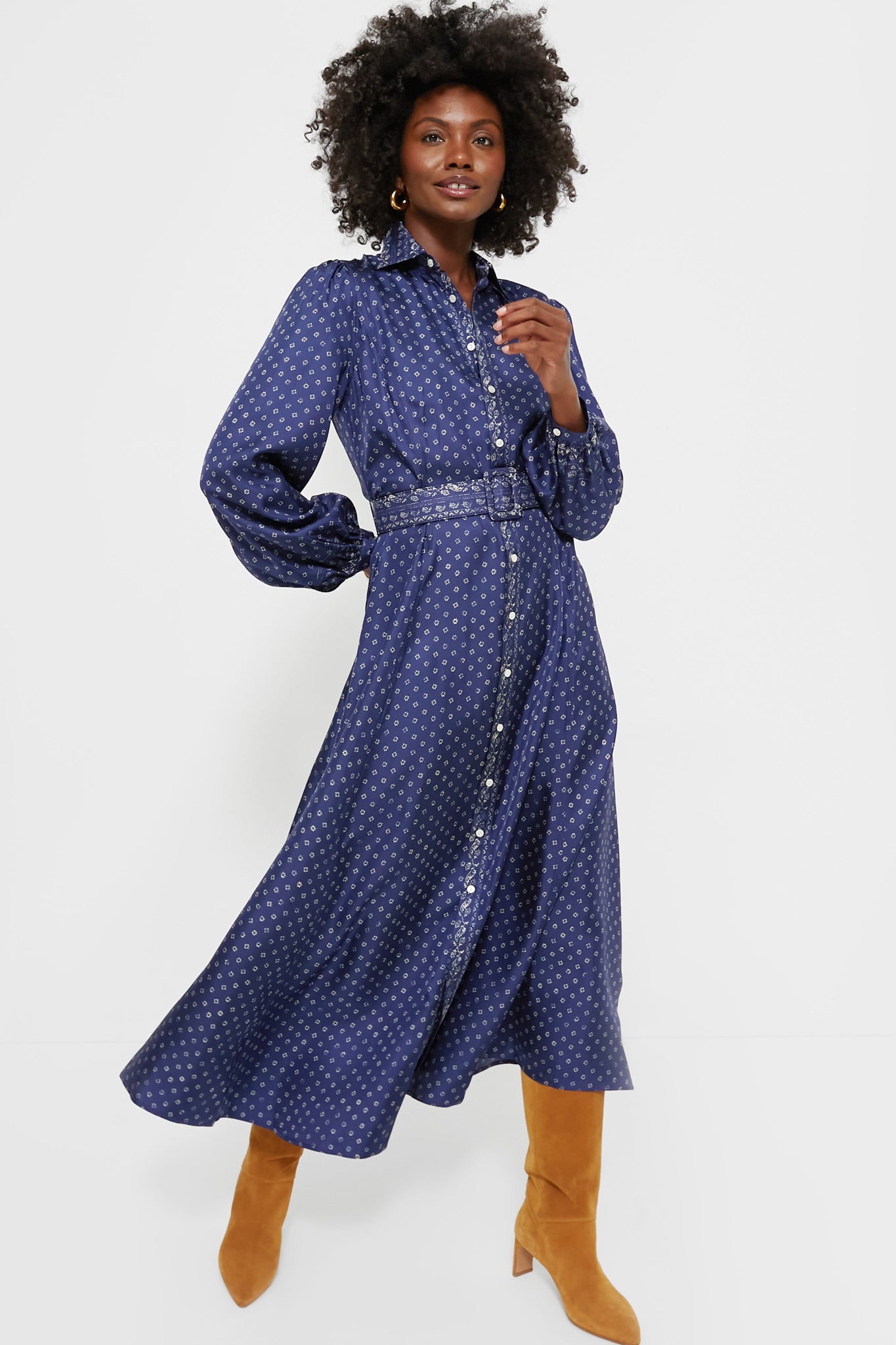 Ralph lauren blue polka dot dress best sale