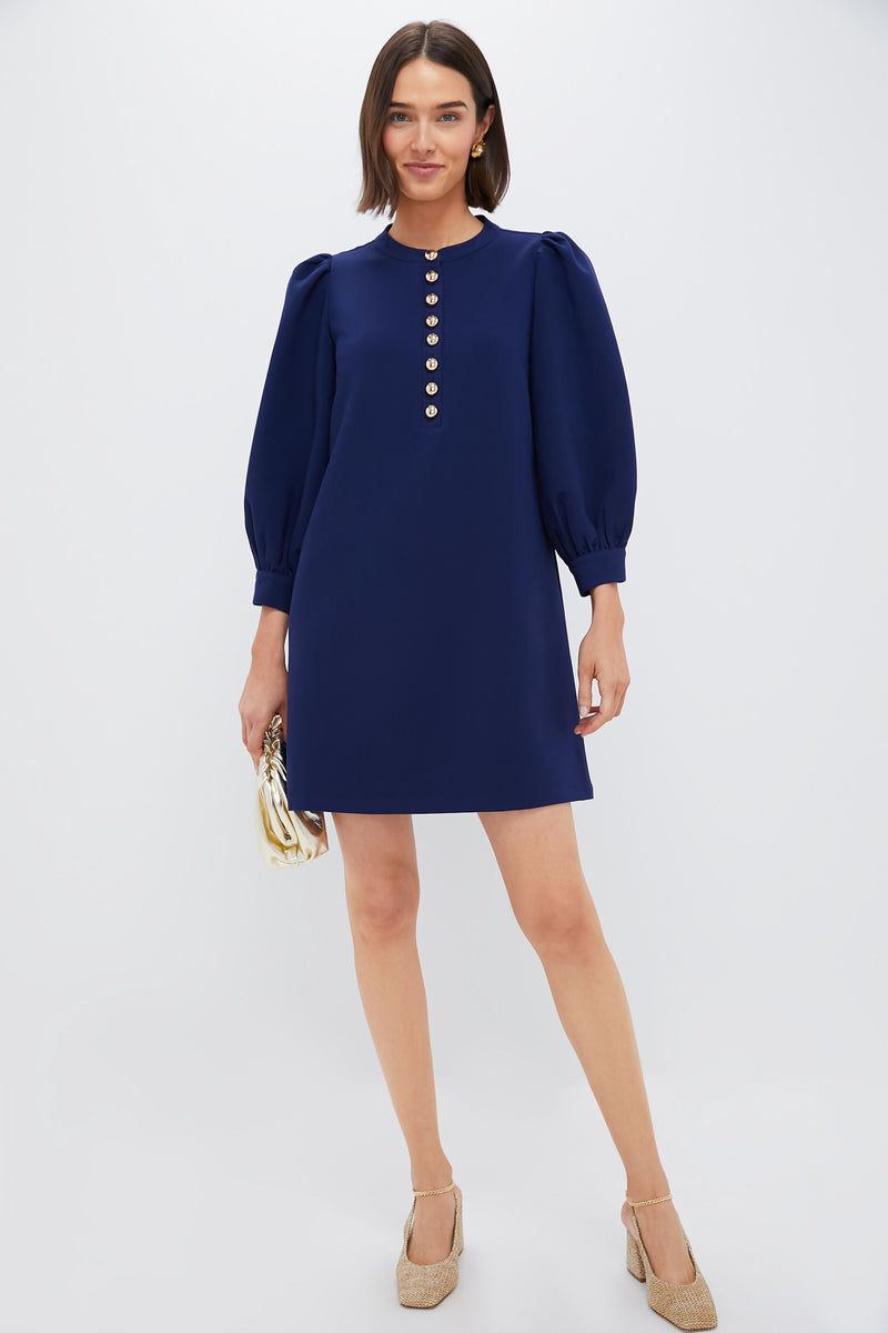 Navy Crepe Samantha Dress