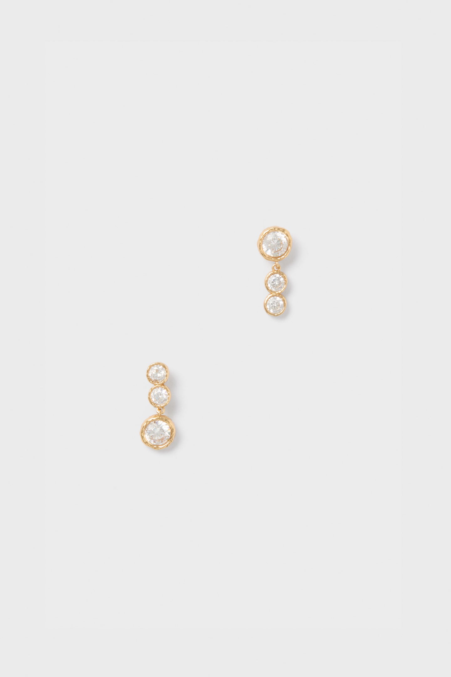 Gold Clear Finley Earrings