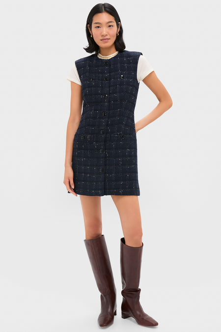 Navy and Off White Tamara Dress