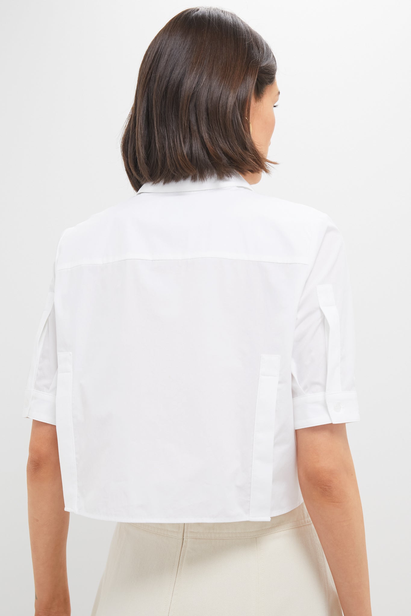 White Short Lived Button Down