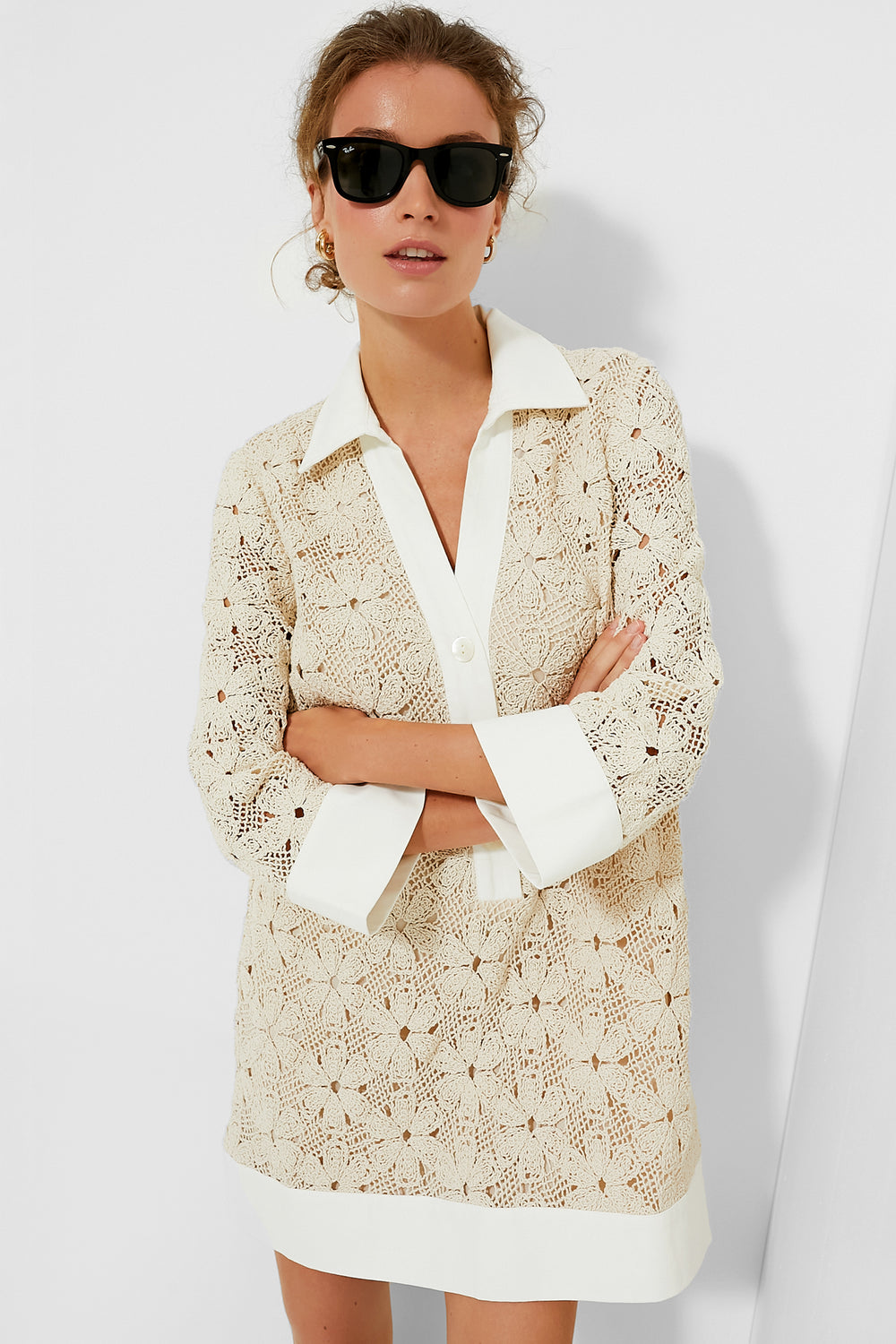 Tan Crochet Collier Dress | Tuckernuck Tan Crochet Collier Dress | Tuckernuck