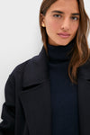 Navy Wool Trinity Coat