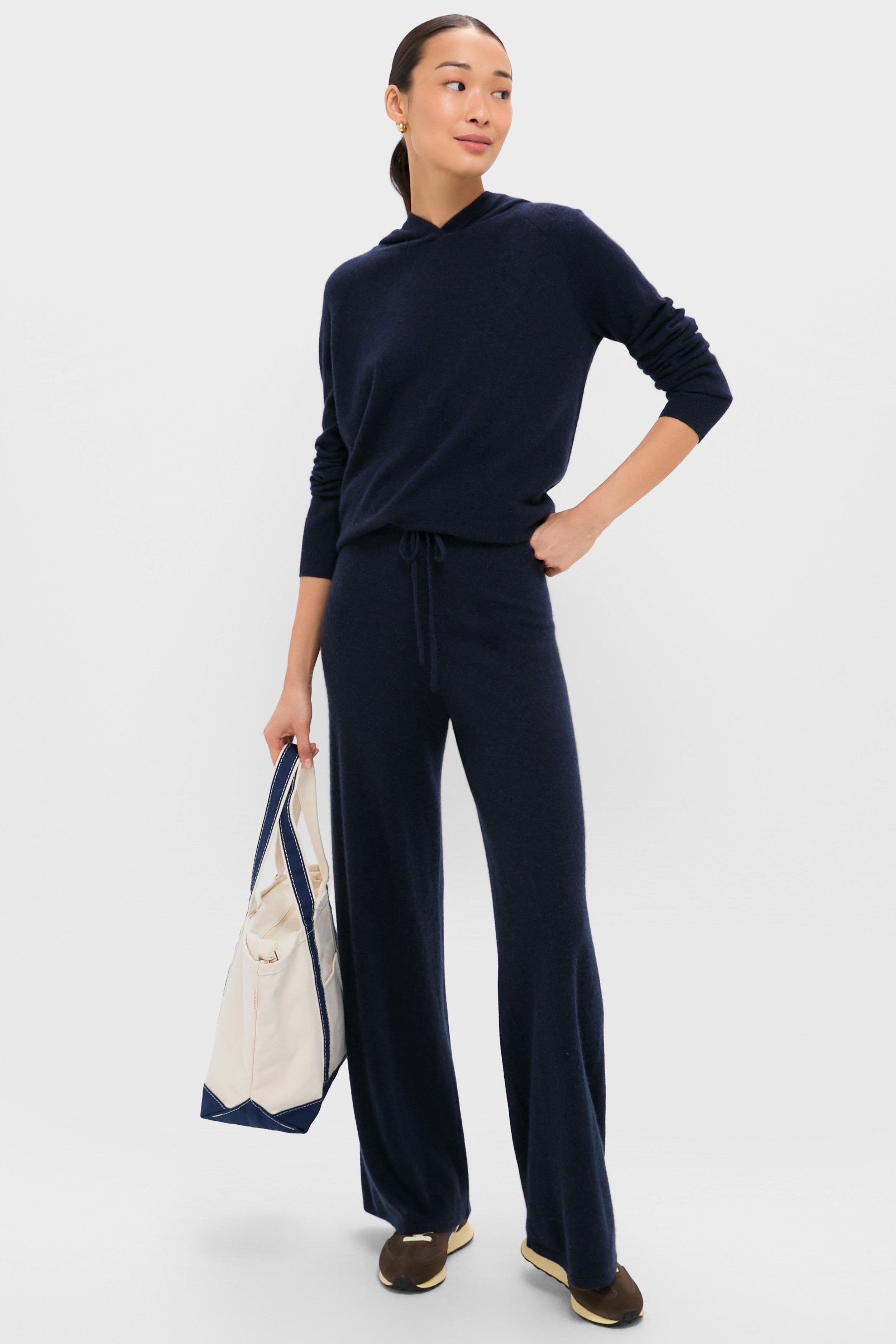 Navy Cashmere Jane Hoodie | Tuckernuck