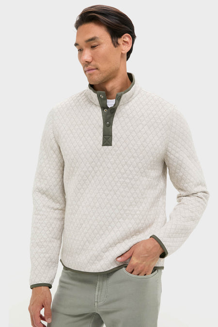 Oatmeal Olive Corbet Reversible Pullover