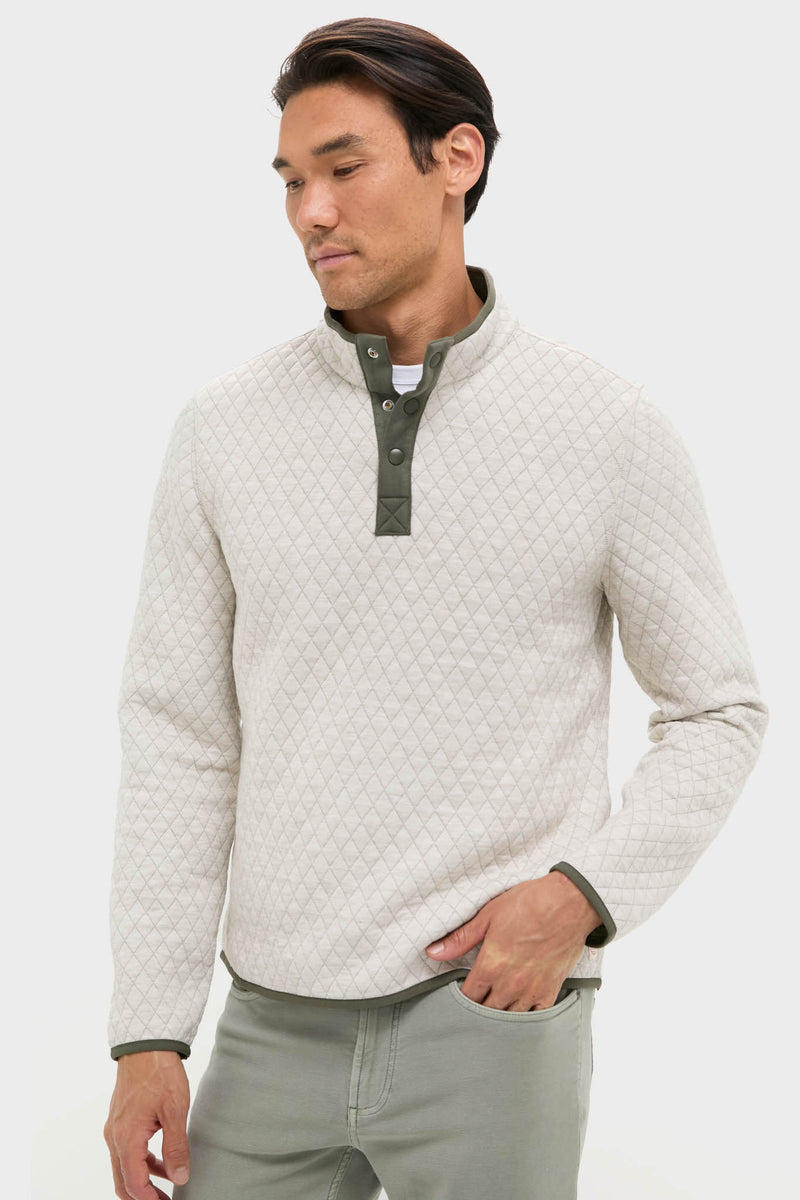 Oatmeal Olive Corbet Reversible Pullover