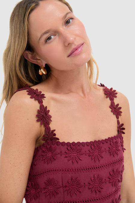 Wine Krystie Maxi Dress