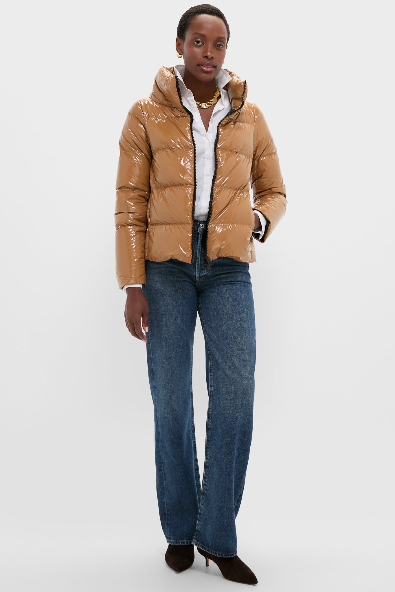 Cammello Gloss Zipper Jacket | HERNO