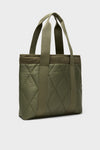 Olive Healy Tote Bag: A classic, high-end accessory with diamond quilting and effortless design, featuring webbed handles and ample space for essentials.