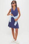 Navy Pique Kember Walking Dress