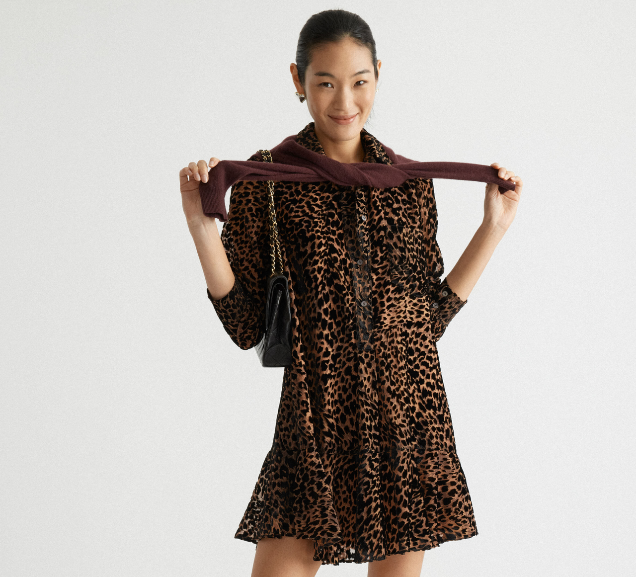 animal party dress Ava Presley 47167 Leopard Print Bubble Party Dress