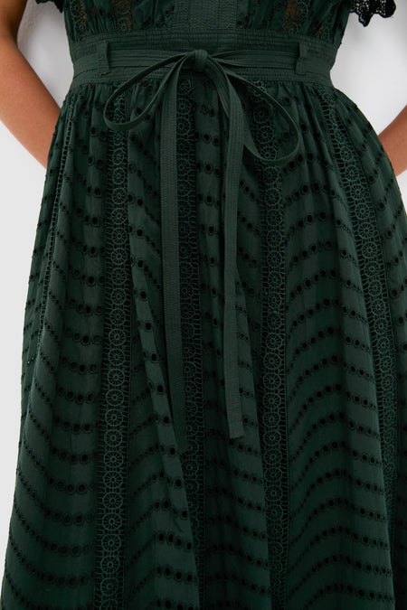 Cypress Olga Flutter Sleeve Midi Dress