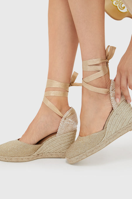 Gold Oro Claro Carina Espadrilles Castaner